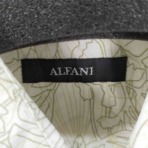ALFANI 総柄半袖シャツ S/Sシャツ リーフ メンズ L