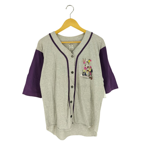 SUN sportswear 両面キャラクタープリント ベースボールシャツ レディース import:M