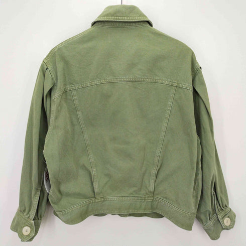 ザラ ZARA タックスリーブ デニムジャケット レディース M