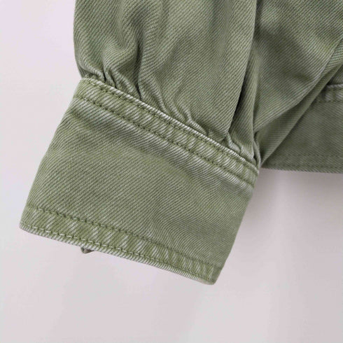 ザラ ZARA タックスリーブ デニムジャケット レディース M