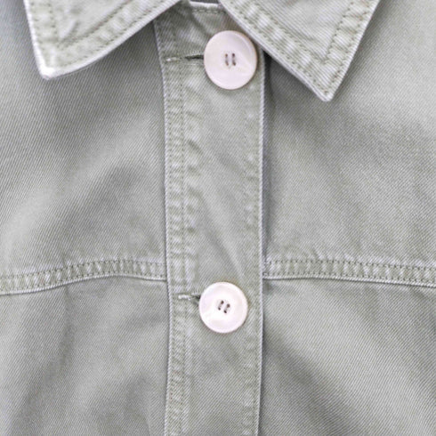 ザラ ZARA タックスリーブ デニムジャケット レディース M