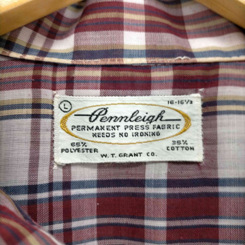 ペンリー PENNLEIGH 60s チェック柄シャツ メンズ 16 1/2