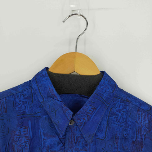 総柄半袖シャツ S/Sシャツ シルク THAI SILK オーバーサイズ メンズ XXL