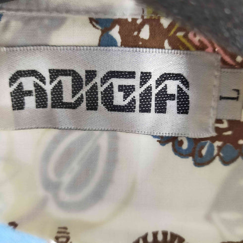 ADIGIA 総柄半袖シャツ S/Sシャツ ハワイアン メンズ L