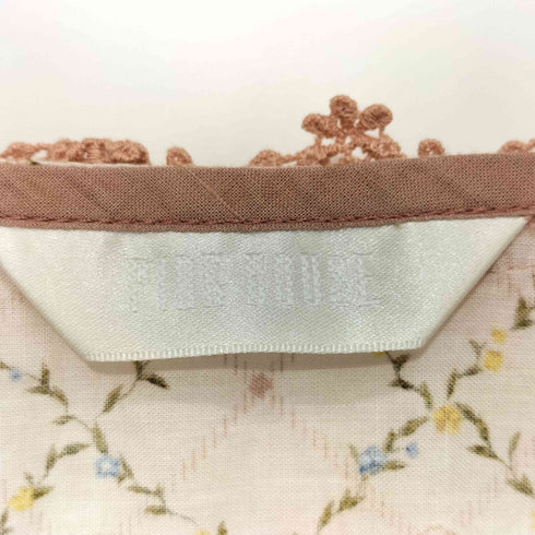 ピンクハウス PINK HOUSE レーステープ フラワーボタン シャツワンピース レディース