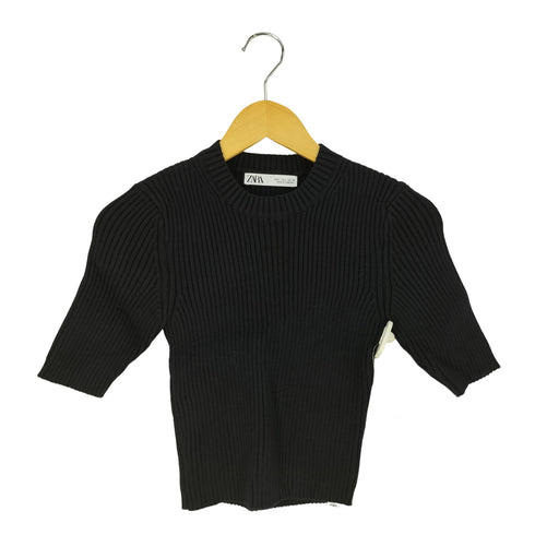 ザラ ZARA レーヨン混 ローゲージニットカットソー レディース import:L