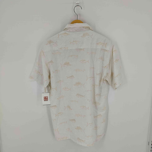 SUNSET BREEZE 総柄半袖シャツ S/Sシャツ 開襟 魚 フィッシュ メンズ L
