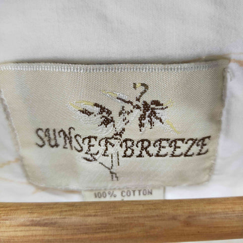 SUNSET BREEZE 総柄半袖シャツ S/Sシャツ 開襟 魚 フィッシュ メンズ L