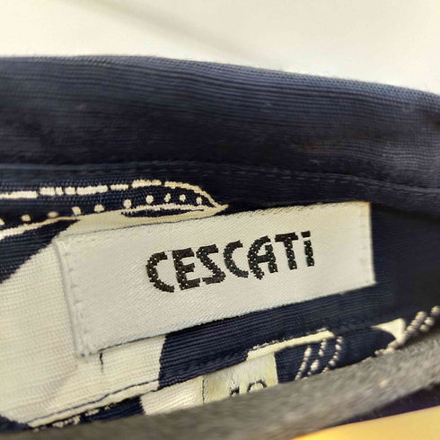CESCATI 総柄半袖シャツ S/Sシャツ ヨット シェルボタン メンズ 46