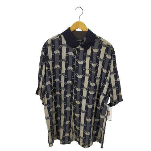 POSITANO 総柄半袖シャツ S/Sシャツ 勾玉 ポロ メンズ XL