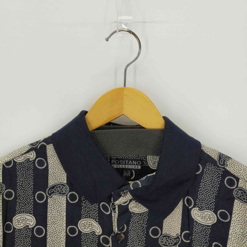 POSITANO 総柄半袖シャツ S/Sシャツ 勾玉 ポロ メンズ XL