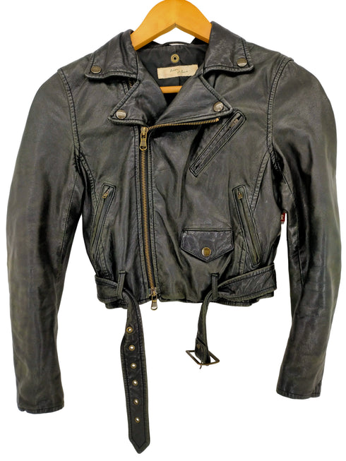 アダムエロペ Adam et Rope シープレザー ダブルライダースジャケット レディース 38