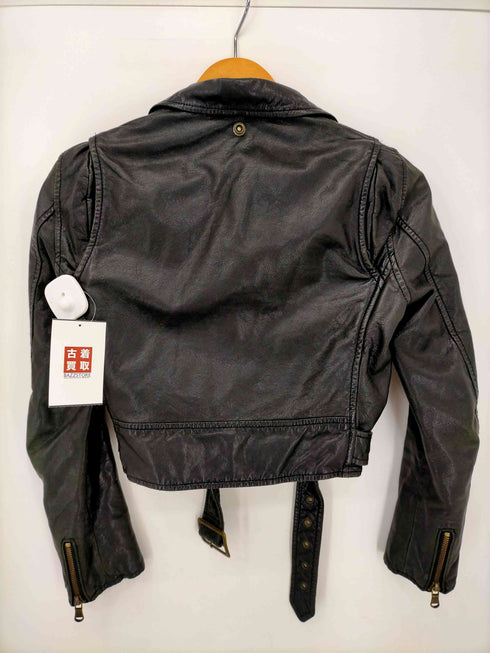 アダムエロペ Adam et Rope シープレザー ダブルライダースジャケット レディース 38