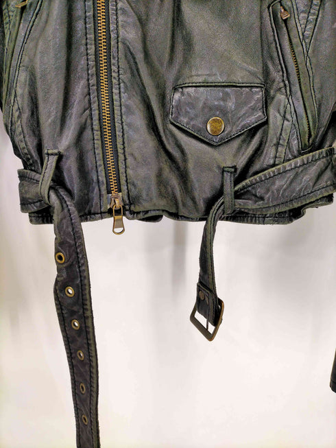 アダムエロペ Adam et Rope シープレザー ダブルライダースジャケット レディース 38
