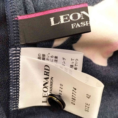 レオナール LEONARD 花柄カーディガン カンカン素材 レディース JPN:42