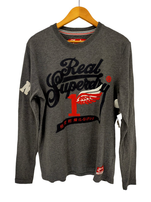 superdry フロッキープリント L/S Tシャツ メンズ JPN:L