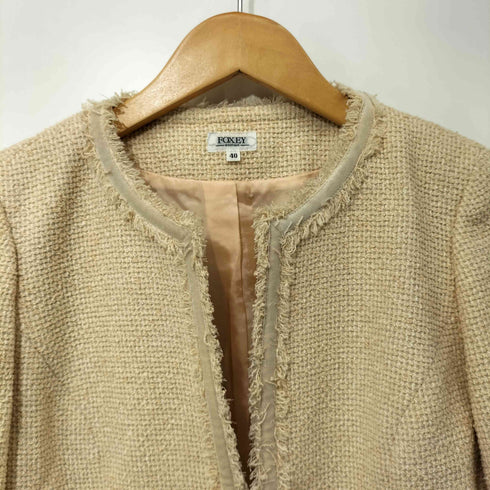 フォクシー FOXEY ノーカラーツイードジャケット レディース JPN:40