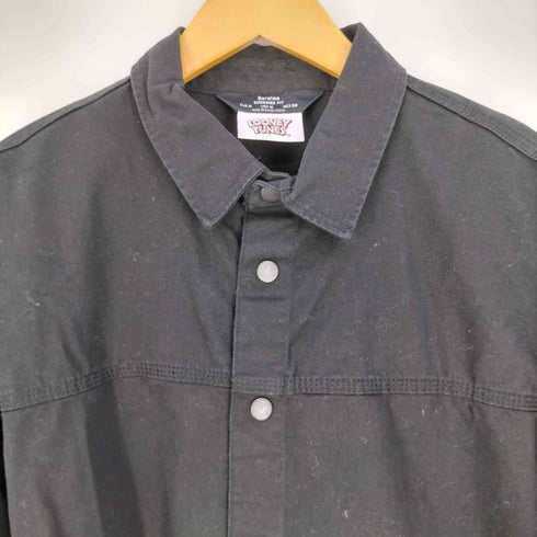 ベルシュカ BERSHKA バックキャラクタープリント スナップボタン シャツジャケット メンズ import:M