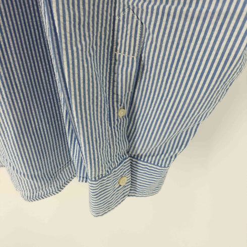 ランズエンド LANDS END 00S シアサッカー BDストライプシャツ XXL ビッグサイズ メンズ JPN:XXL