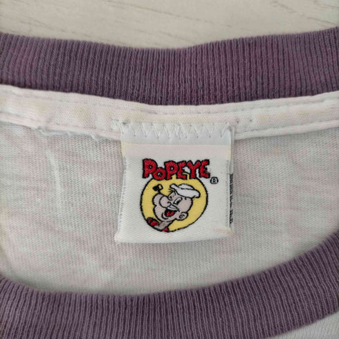 ポパイ POPEYE 00S キャラクタープリント リンガーT メンズ