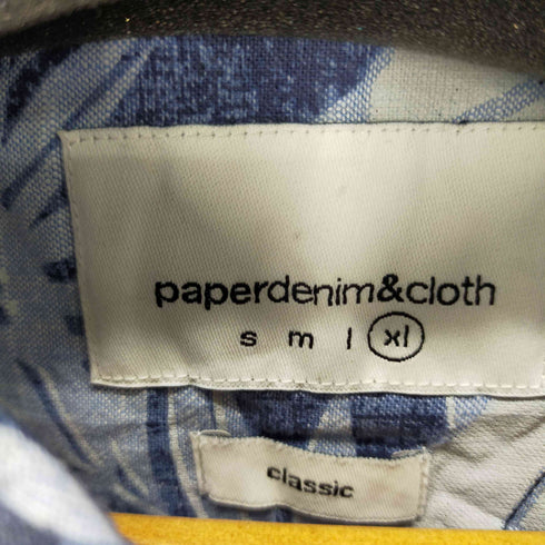 paperdenim&cloth 総柄半袖シャツ S/Sシャツ リーフ オーバーサイズ メンズ XL