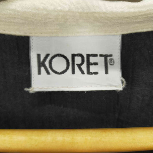 KORET 総柄半袖シャツ S/Sシャツ 開襟 バイカラー メンズ