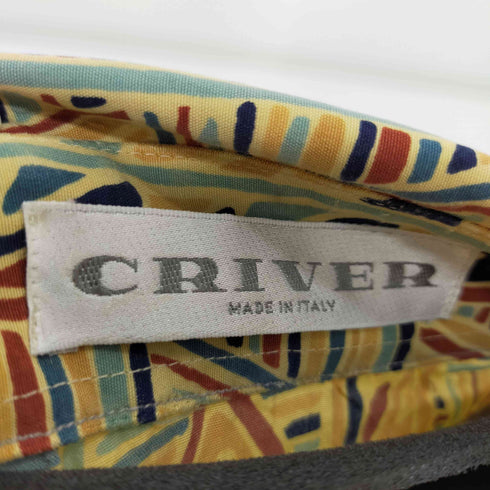 CRIVER 総柄半袖シャツ S/Sシャツ シェルボタン メンズ