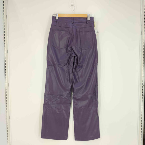 ザラ ZARA COLOURED FAUX LEATHER TROUSERS PANT フェイクレザー カラートラウザーズ パンツ レディース S