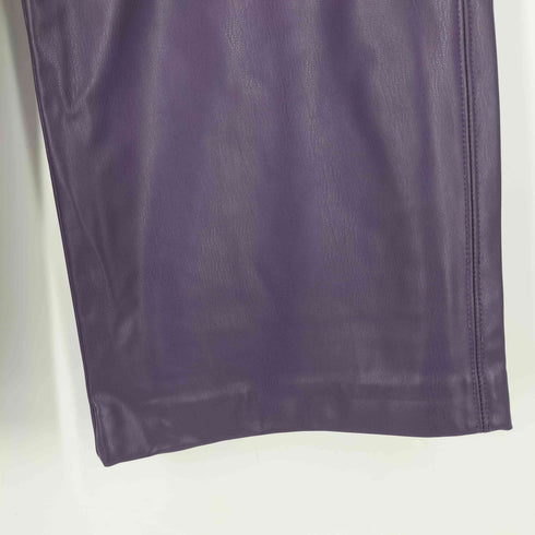 ザラ ZARA COLOURED FAUX LEATHER TROUSERS PANT フェイクレザー カラートラウザーズ パンツ レディース S