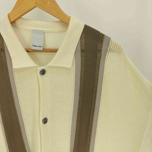 キャスパージョン CASPER JOHN 23SS Line knit shirts メンズ JPN:S