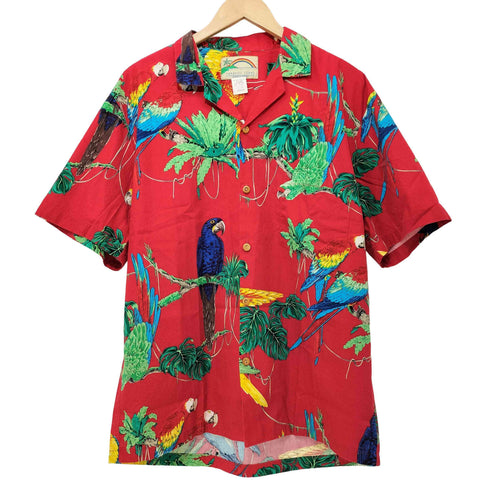 パラダイスファウンド PARADISE FOUND 80-90s ハワイ製 総柄アロハシャツ メンズ import:M