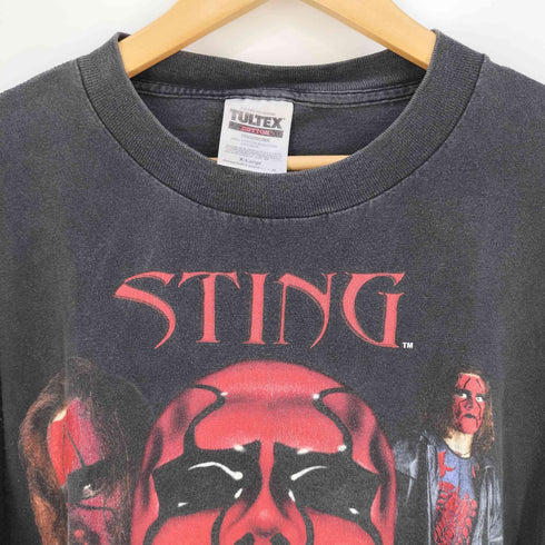 タルテックス TULTEX ©1998 USA製 STING nWo new world order フロントプリント クルーネックTシャツ メンズ import:XL