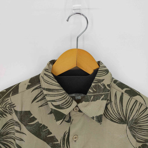 BILL BLASS アロハシャツ 総柄半袖シャツ S/Sシャツ ヤシ柄 メンズ M