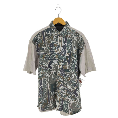 総柄半袖シャツ S/Sシャツ ガーゼ メンズ L