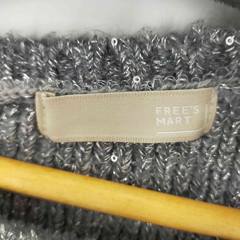 フリーズマート FREES MART 23AW スパンコールボートネックショート丈ニット レディース FREE