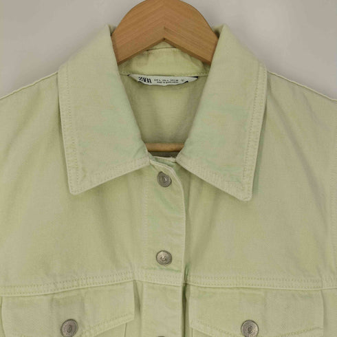 ザラ ZARA Solid Color Denim Vest ソリッドカラーデニムベスト レディース import:L