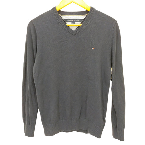 トミーヒルフィガー TOMMY HILFIGER ロゴ Vネックセーター メンズ M