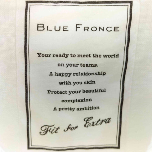 BLUE FRONCE 爽やかリネンのロールアップシャツブラウス レディース 38