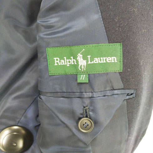 ラルフローレン RALPH LAUREN 紺ブレ 金ボタン ピークドラペル ダブルテーラードジャケット メンズ 11
