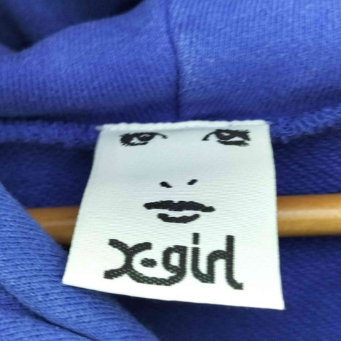 エックスガール X-girl TRI-COLOR SWEAT HOODIE トリコカラー スウェットフーディー プルオーバーパーカー レディース JPN:2