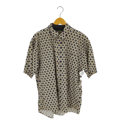 ナチュラルイシュー NATURAL ISSUE 幾何学コットンS/Sシャツ メンズ JPN:XL