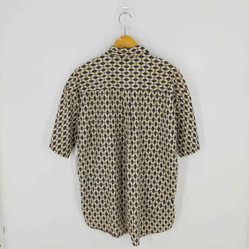 ナチュラルイシュー NATURAL ISSUE 幾何学コットンS/Sシャツ メンズ JPN:XL
