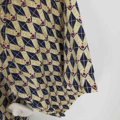 ナチュラルイシュー NATURAL ISSUE 幾何学コットンS/Sシャツ メンズ JPN:XL