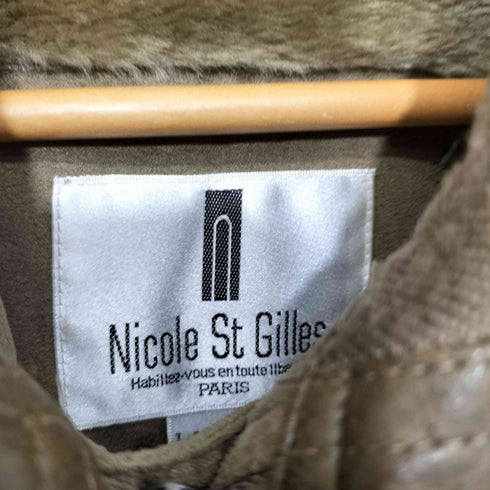 ニコルサンジル NICOLE ST GILLES ファーライナー スウェードタッチブルゾン メンズ LL
