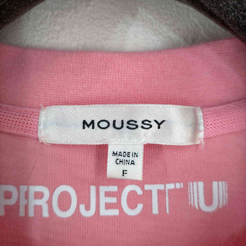 マウジー moussy PROJECT U PU BIW LONG Tシャツ レディース FREE