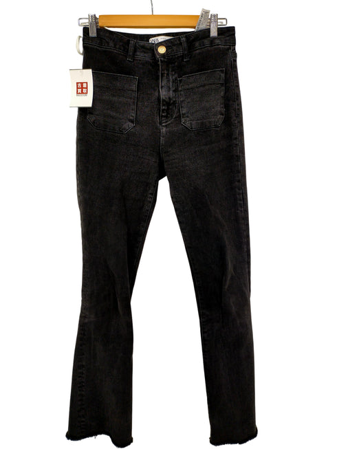 ザラ ZARA RHINESTONE BUTTONED FLARED JEANS レディース EUR:36