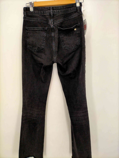ザラ ZARA RHINESTONE BUTTONED FLARED JEANS レディース EUR:36