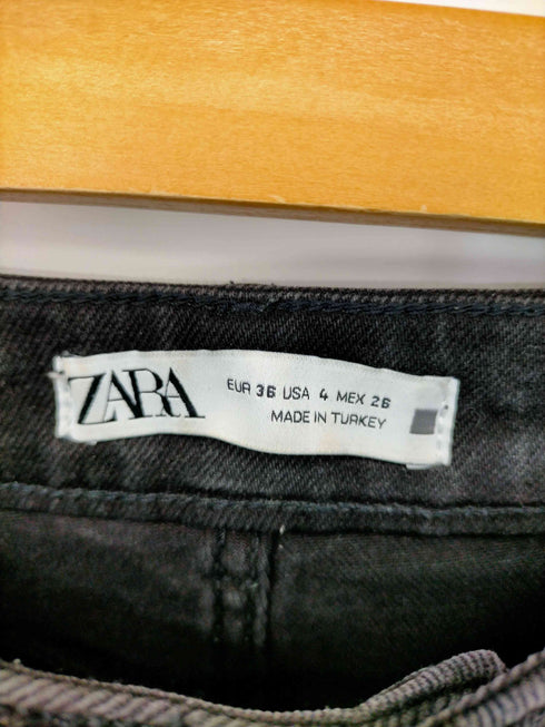 ザラ ZARA RHINESTONE BUTTONED FLARED JEANS レディース EUR:36