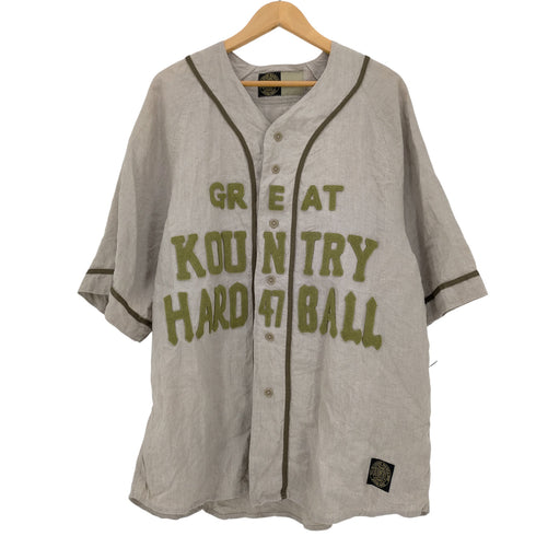 キャピタル KAPITAL フレンチリネン GREAT KOUNTRY ベースボールシャツ メンズ 4/XL