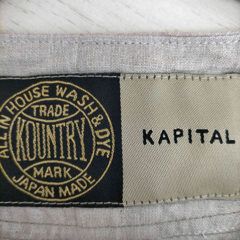 キャピタル KAPITAL フレンチリネン GREAT KOUNTRY ベースボールシャツ メンズ 4/XL